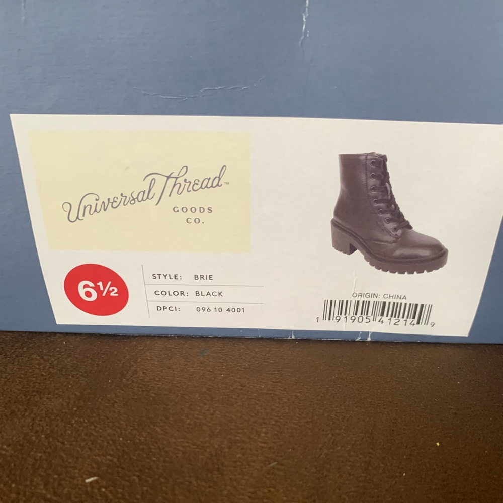 Black combat boots